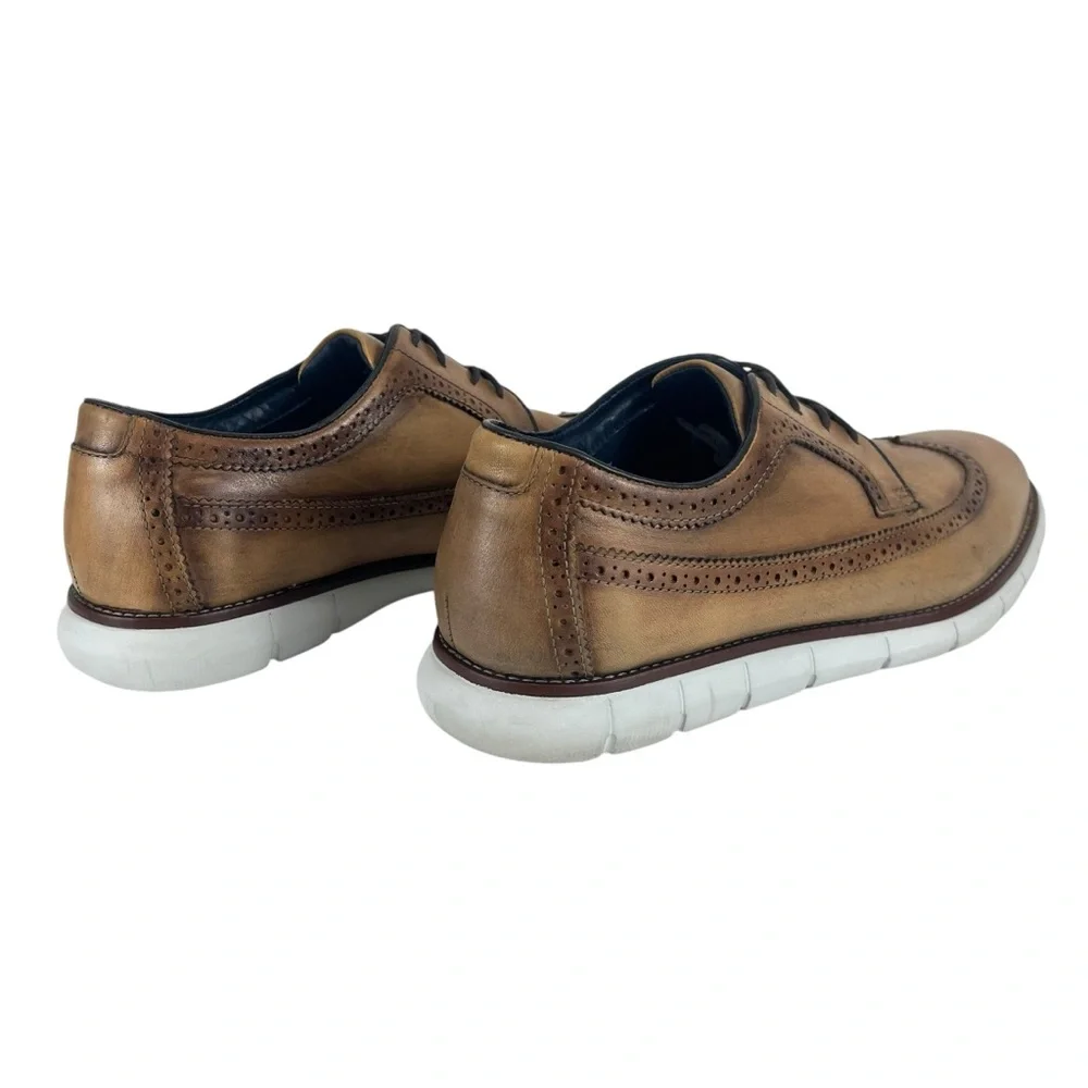 Johnston &‎ Murphy Men 11M Milson Longwing Full-Grain Leather Rubber Sole Shoe